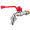 Forged Red Long Handle Surface Forged Brass Chrome Plated Ball Garden Water Tap Bib Cock