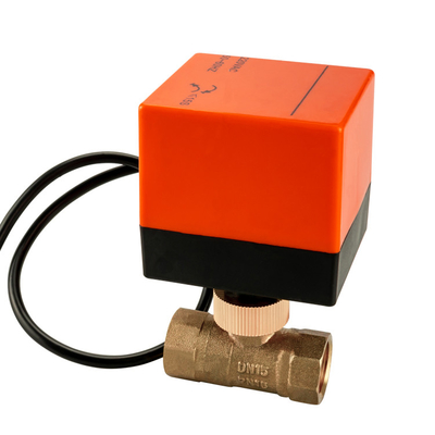 DN40 2 Way Excellence Quality Thread Electric Actuator Brass Ball  Electric Valve