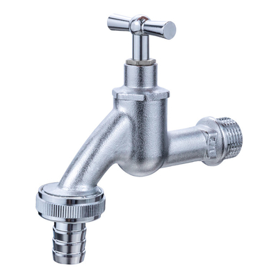 TMOK Polished 1/2" Chrome Plated Brass Washing Machine Faucet Brass Stop Bib