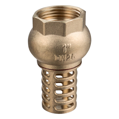 TMOK 1/2 Inch Forged Brass Body Brass Filter Foot Valve For Water Pump