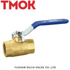 brass color long handle full open brass square ball valve