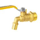 Low Pressure 3/4 Inch brass bib tap For Hot Water 0-80 ℃ Nature Brass Color