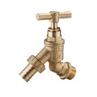 16 Bar Pressure Garden Bibcock Hose Union Connect 1/2&quot; Brass Handle And Body
