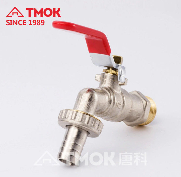 ISO Certified Brass Garden Bibcock Tap Family Use With Heavy Nozzle Brass Ball