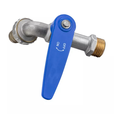 Lockable Blue Lever Logo Customization Handle Water Irrigation Brass Bibcock