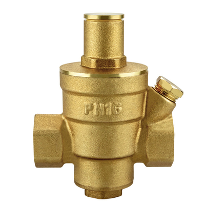 PN16 1/2inch 3/4inch Brass Water Pressure Regulator Valve with Gauge