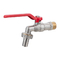1/2&quot; Hose Union Forged  Garden Water Tap Brass Bibcock With Red Iron Lever Handle