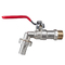 TMOK ISO  Certification Red Iron Handle Garden Water Tap Brass Bibcock For Outdoor Use