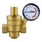 DN20 BSP 3/4'' Regulator Brass Water Pressure Regulator PN 1.6 Adjustable Pressure Reducing Valve With Gauge Meter