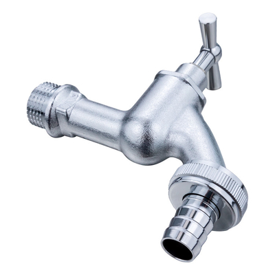 TMOK Polished 1/2" Chrome Plated Brass Washing Machine Faucet Brass Stop Bib