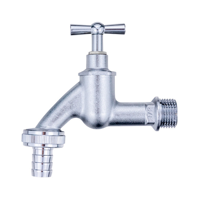 TMOK Polished 1/2" Chrome Plated Brass Washing Machine Faucet Brass Stop Bib