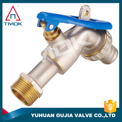 1/2&quot; 3/4&quot; BSP Thread One Way Flow Water Sanitary Hose Cock Taps Wall Mounted Brass Bibcock