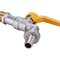 Water Tap Support OEM Brass Bibcock Valve With Yellow Iron Handle Heavy Garden Tap