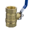 brass color long handle full open brass lengthened ball valve