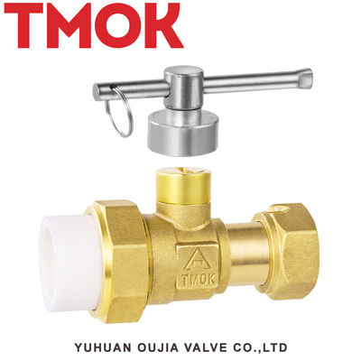 brass used in front water meter lockable ball valve