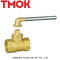 brass color long handle magnetically lockable ball valve