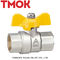 brass inner wire butterfly handle chrome plated gas ball valve