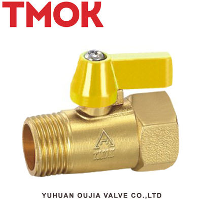 brass inner wire butterfly handle chrome plated gas ball valve