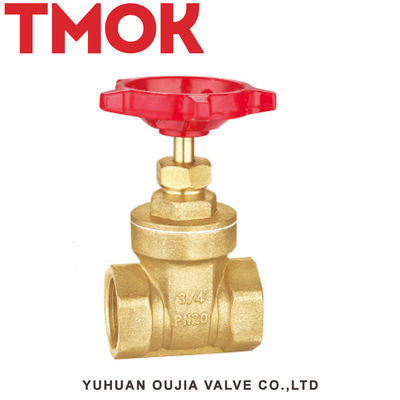 TMOK PN16 No Rubber Ring Safety DN20 Thread Full Port Brass Gate Valve