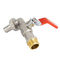 Standard Brass Bibcock Valve Red Iron Handle Heavy Nozzle For IBC Tank 1/2 3/4 1 Inch